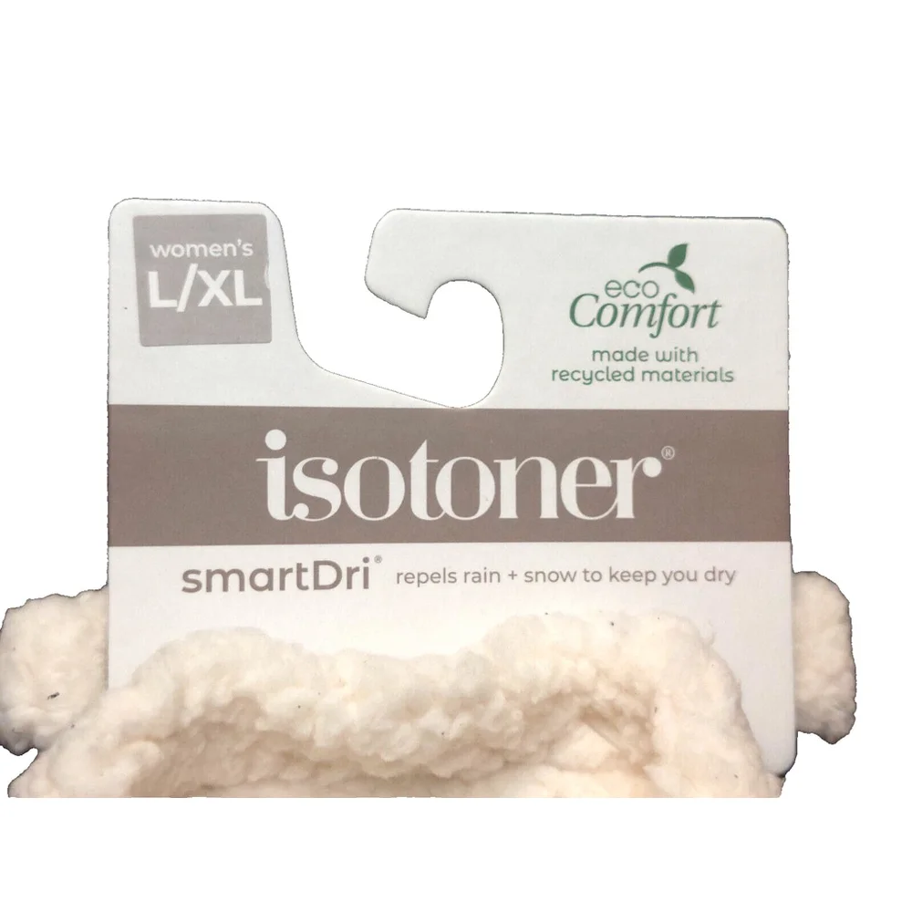 Isotoner Signature Microsuede Water-Repellent Black Gloves Fuzzy Cuffs XL NWT